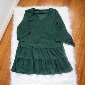 Green bohemian chic dress by AGB size 16